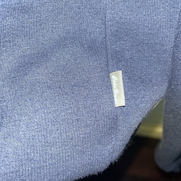 Eddie Bauer Blue Crewneck Sweater w/ Textured Knit size Large.  Fleece lined - Picture 4 of 8